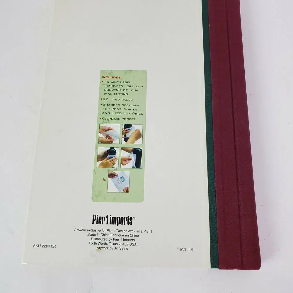Pier 1 Imports Connoisseur Wine‎ Tasting Journal Gift